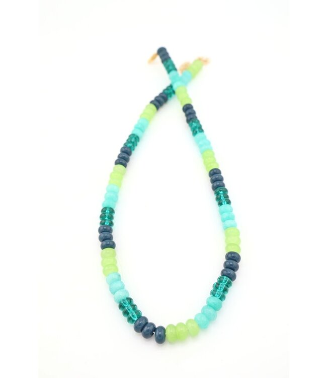 Adjustable Necklace Sophia Blue/Green Colorblock Multicolor