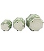 Ceramic Chinoiserie Planter Pot Green & White - Sold Individually