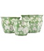 Ceramic Chinoiserie Planter Pot Green & White - Sold Individually