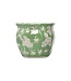 Ceramic Chinoiserie Planter Pot Green & White - Sold Individually