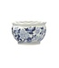 Ceramic Chinoiserie Planter Pot Round Blue & White - Sold Individually