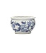 Ceramic Chinoiserie Planter Pot Round Blue & White - Sold Individually