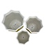 Ceramic Chinoiserie Planter Pot Yellow & White - Sold Individually