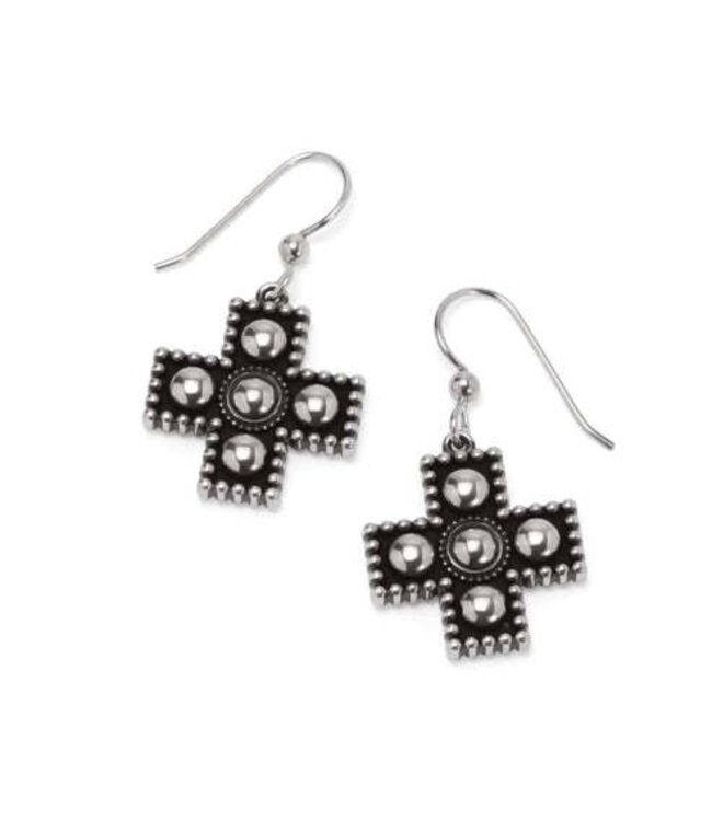 BRIGHTON Pretty Tough Small Cross Earrings