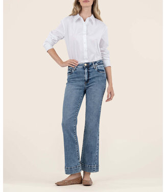KUT FROM THE KLOTH Kelsey High Rise Ankle Wide Hem Side Btm Inset