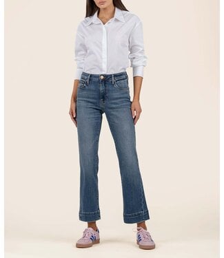 KUT FROM THE KLOTH Kelsey High Rise Ankle Flare- Wide Hem Side Inset