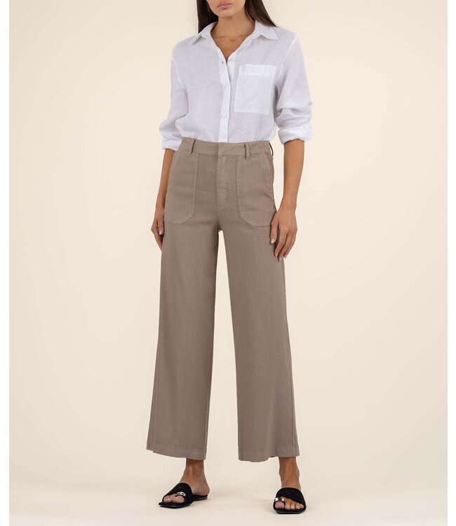 KUT FROM THE KLOTH Luna Topaz High Rise Wide Leg Pant with Porkchop Pockets