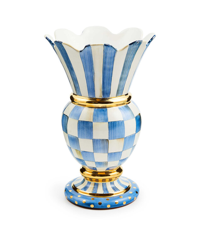 MACKENZIE CHILDS Royal Check Great Vase
