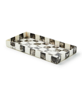 MACKENZIE CHILDS Courtly Check Capiz Vanity Tray