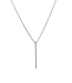 THEIA JEWELRY Linear Bar Short Necklace with Hand Set Micro Pave High Quality CZ