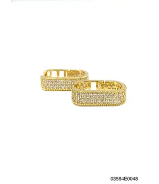 THEIA JEWELRY Ali Flat Elongated Medium Hoop