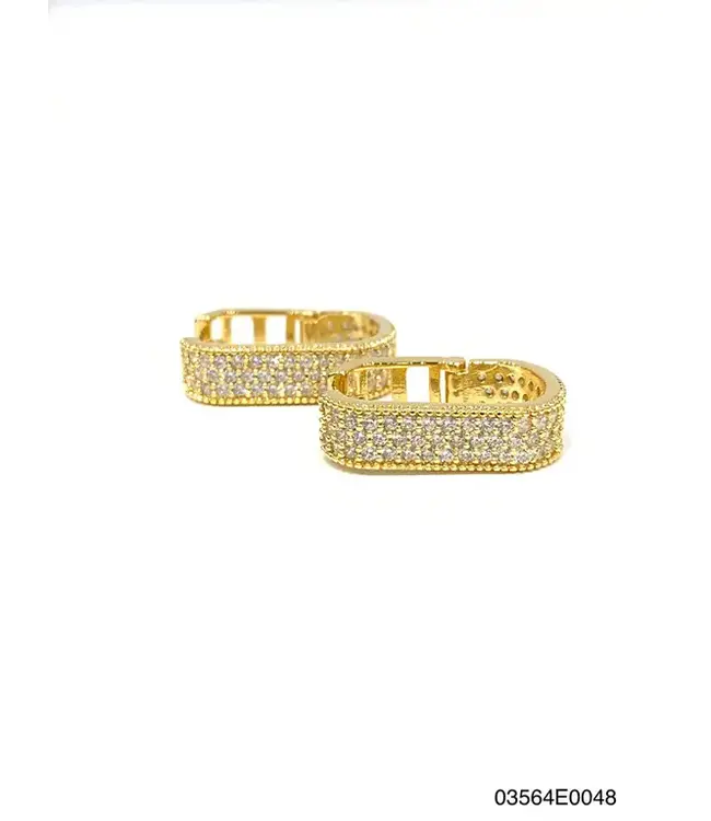 THEIA JEWELRY Ali Flat Elongated Medium Hoop