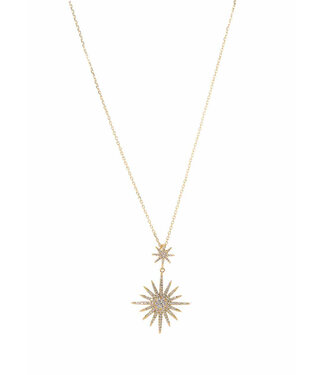 THEIA JEWELRY Theia (Goddess of Light) Two Tier Short Necklace Gold