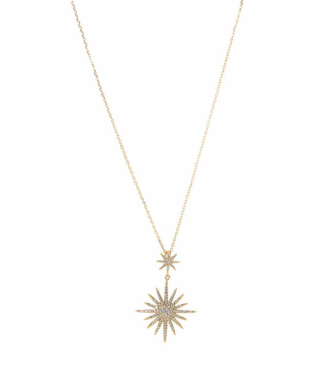 THEIA JEWELRY Theia (Goddess of Light) Two Tier Short Necklace Gold