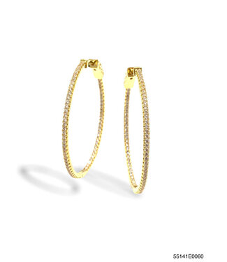 THEIA JEWELRY Lauren Oval Inside Out Hoop Earrings