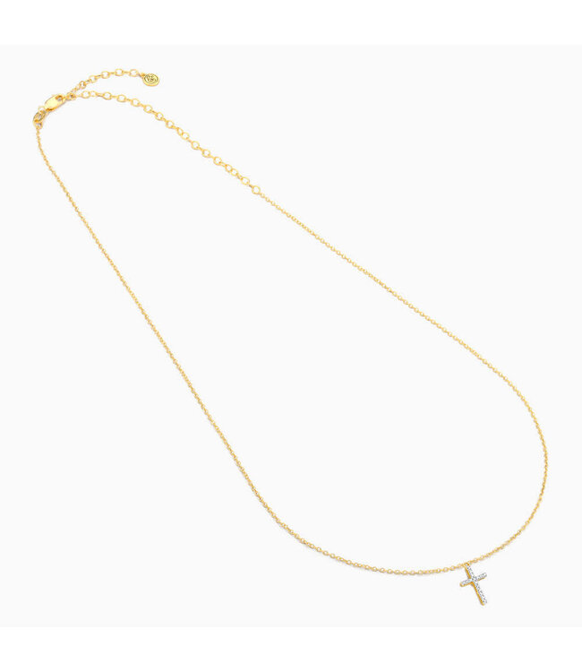 ELLA STEIN Believe Cross Pendant Necklace