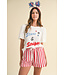 Riley Hand-drawing Lettering Embo Bubble Sleeve Knit Top
