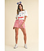 Riley Hand-drawing Lettering Embo Bubble Sleeve Knit Top