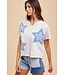 Eliana Mineral Washed Star Patched Knit Top