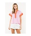 Addison Contrast Trim Short Sleeve Top