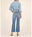 KUT FROM THE KLOTH Kelsey High Rise Ankle Flare Inset Leg Raw Hem