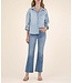 KUT FROM THE KLOTH Kelsey High Rise Ankle Flare Inset Leg Raw Hem