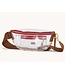 HAMMITT Charles Crossbody Med Clear Mahogany Pebble Brushed Gold Red Zip