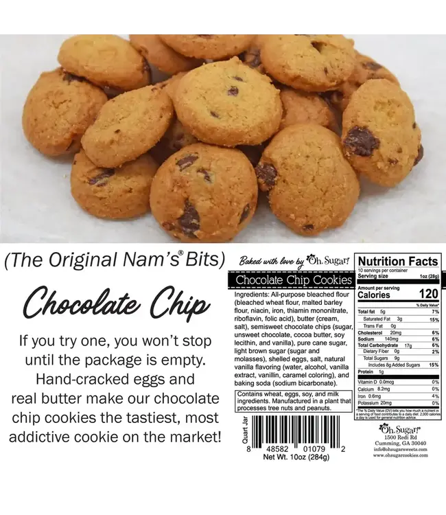 Happy Birthday Chocolate Chips  Cookie Quart Jars