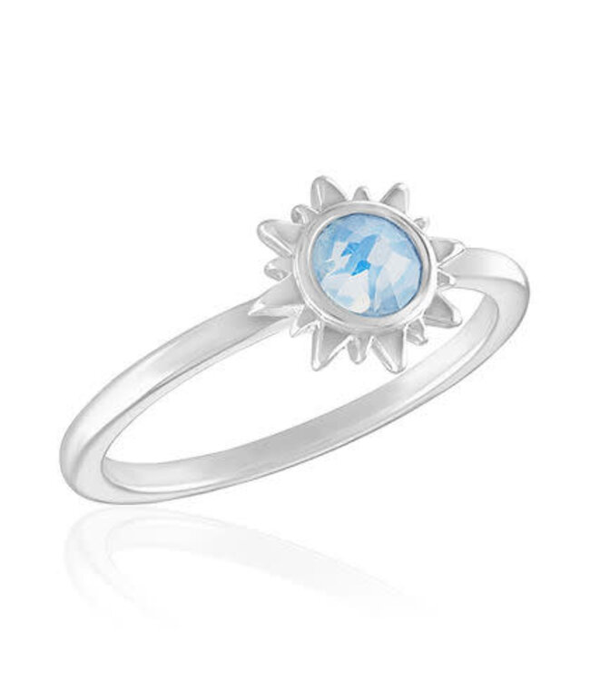 White Opal Sun Stack Ring