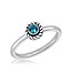 Blue Round Plain Stack Ring
