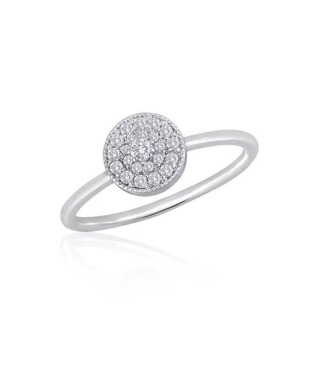Round CZ Stack Ring