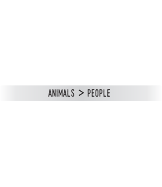 "Animals Over People" Silver Embracelet