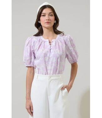 Emme Floral Zuri Smocked Top