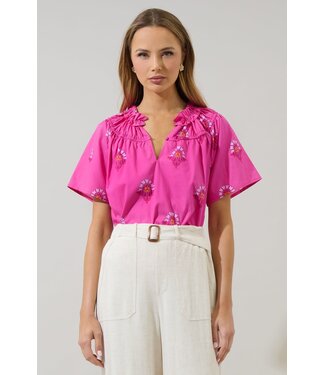 Scarlett Floral Darthy Smocked Top