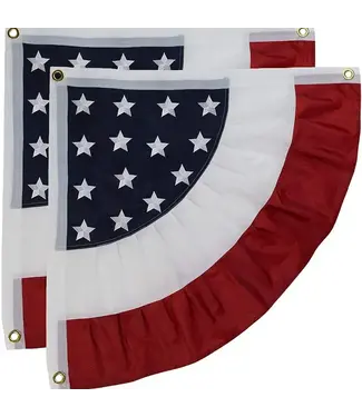 Patriotic Ruffle Corner Bunting, Set of 2