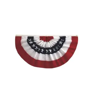 Pleated Fan Patriotic Bunting, 3' X 6'