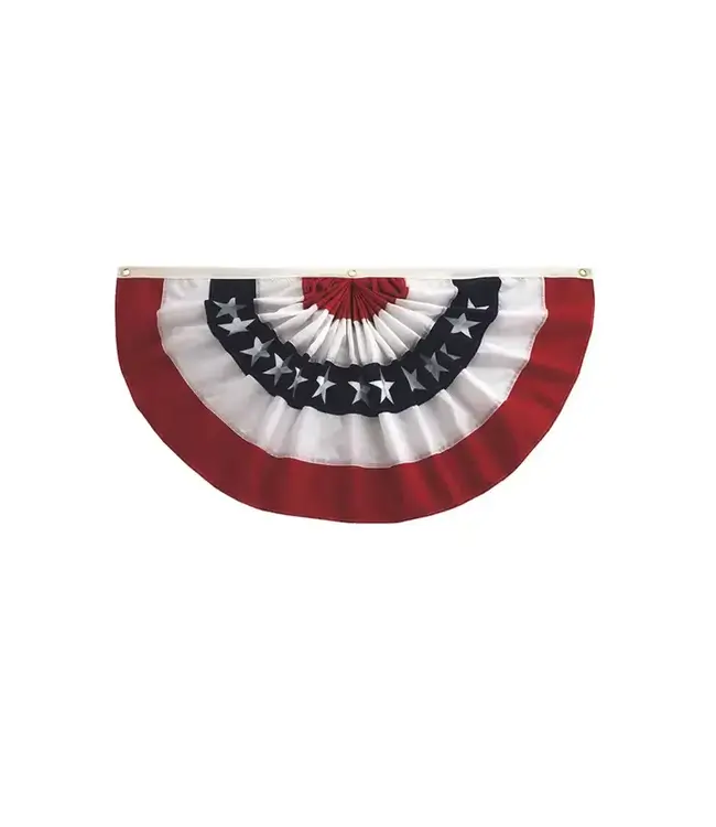 Pleated Fan Patriotic Bunting, 3' X 6'
