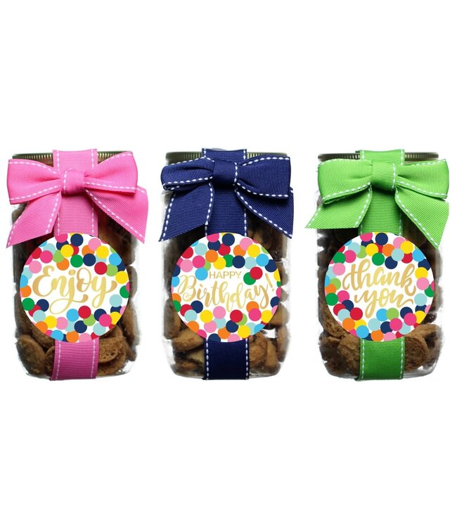Confetti Dot Cookie Pint Jars