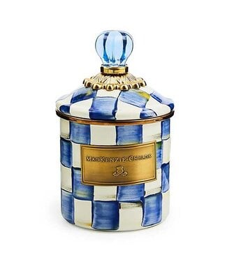 MACKENZIE CHILDS Royal Check Enamel Canister - Demi