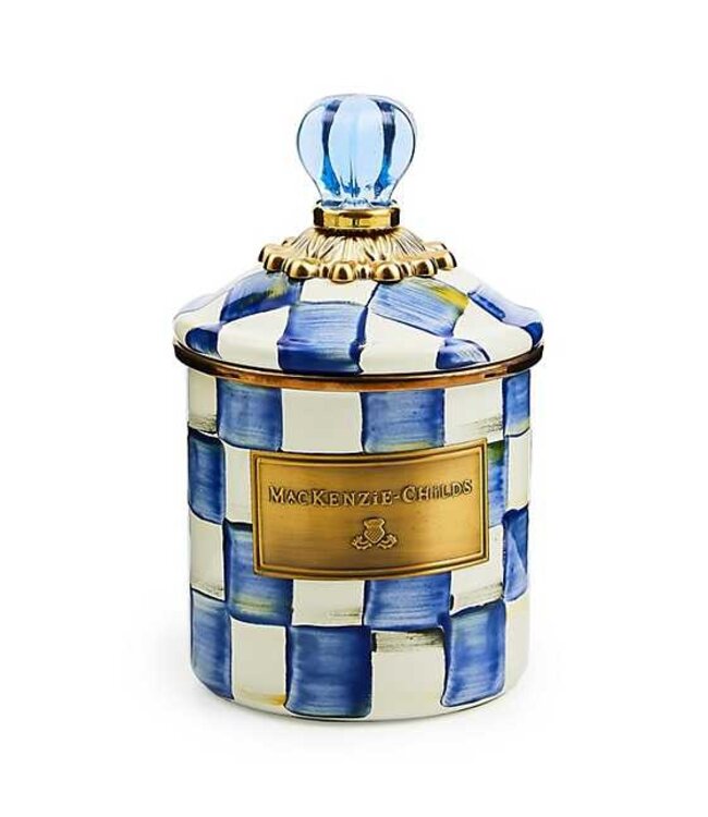 MACKENZIE CHILDS Royal Check Enamel Canister - Demi