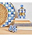 MACKENZIE CHILDS Royal Check Enamel Canister - Demi