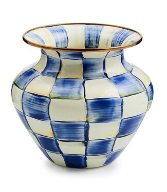 MACKENZIE CHILDS Royal Check Enamel Large Vase