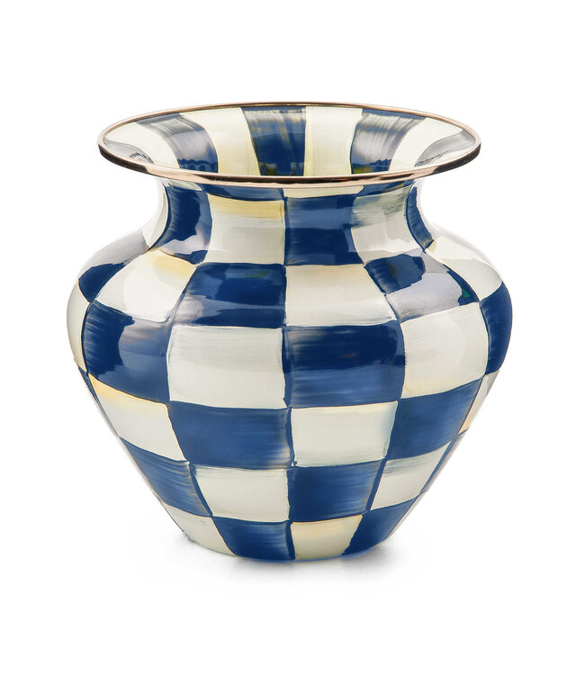 MACKENZIE CHILDS Royal Check Enamel Large Vase