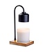 Arched Candle Warmer Lamp - Black and Wood
