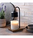 Arched Candle Warmer Lamp - Black and Wood