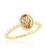 Vintage Rose Oval Gold Layers Rings
