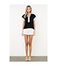 Addison Contrast Trim Short Sleeve Top