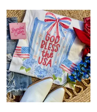 God Bless USA Crest Tee