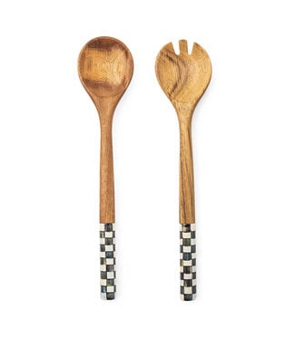MACKENZIE CHILDS Courtly Check Salad Servers