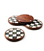 MACKENZIE CHILDS Courtly Check Enamel Coasters, Set of 4
